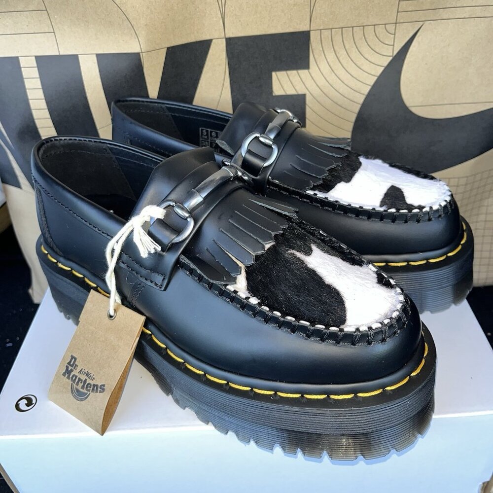 Dr. Martens Black and White Women's loafer